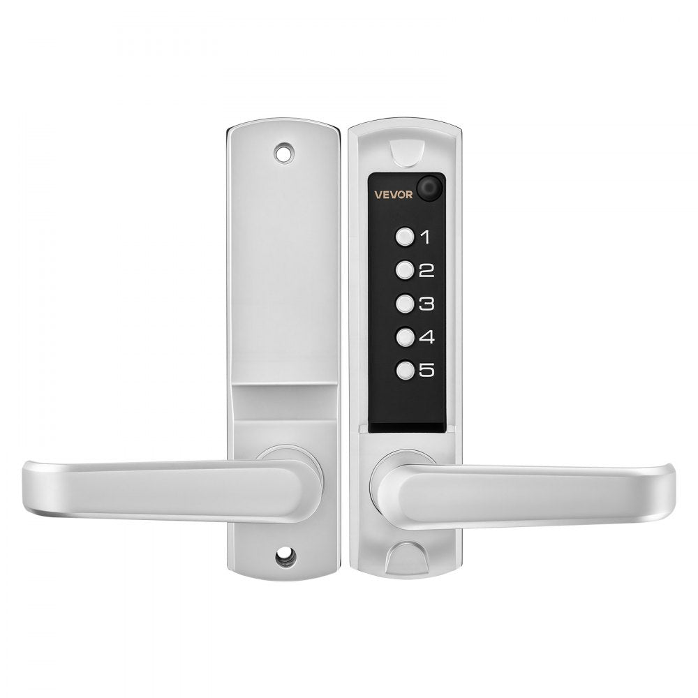 VEVOR Mechanical Keyless Entry Door Lock, 2.0 Code Upgrade, 5 Digits Code, Single-Sided Push Button Combination Keypad