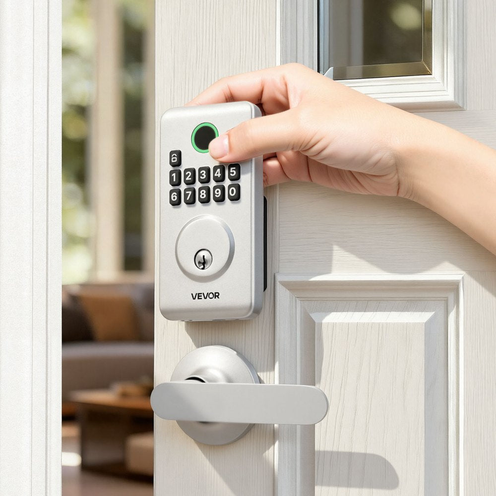 VEVOR Keyless Entry Door Lock with Handle Set, Electronic Keypad Deadbolt with Lever Handles, Pioneering Easy-Grip