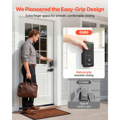 VEVOR Keyless Entry Door Lock with Handle Set, Electronic Keypad Deadbolt with Lever Handles, Pioneering Easy-Grip