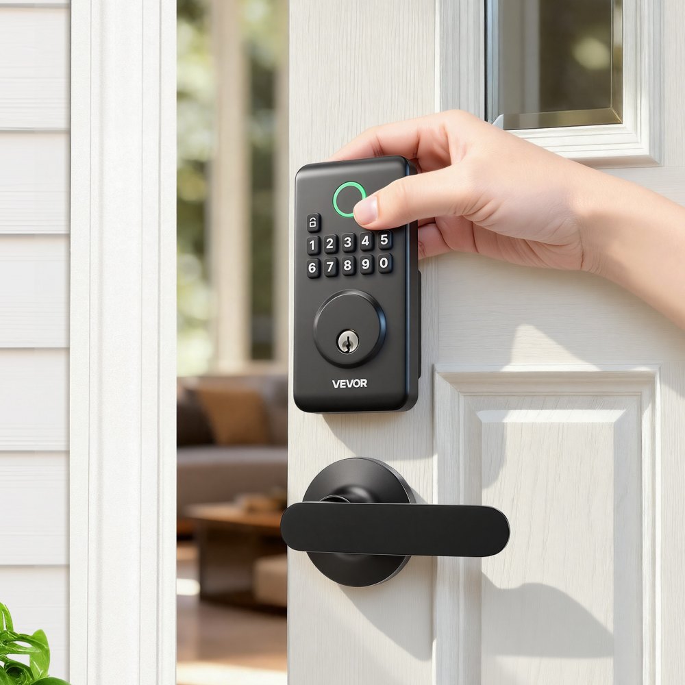 VEVOR Keyless Entry Door Lock with Handle Set, Electronic Keypad Deadbolt with Lever Handles, Pioneering Easy-Grip
