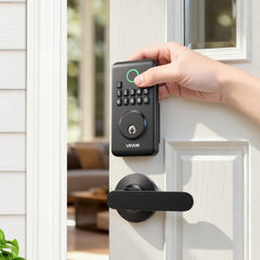 VEVOR Keyless Entry Door Lock with Handle Set, Electronic Keypad Deadbolt with Lever Handles, Pioneering Easy-Grip