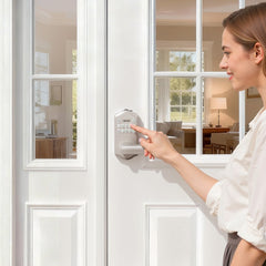 VEVOR Keyless Entry Door Lock with Handle, Electronic Lever Door Handle with Keypad, Customizable User Codes, Keyed