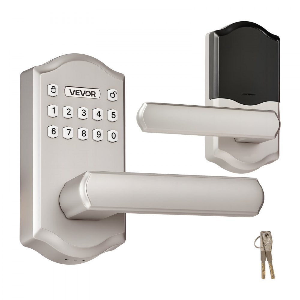 VEVOR Keyless Entry Door Lock with Handle, Electronic Lever Door Handle with Keypad, Customizable User Codes, Keyed
