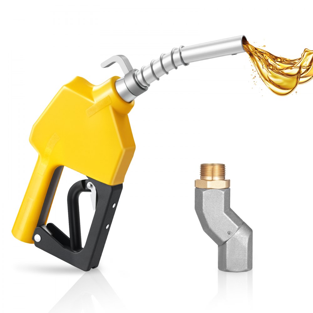 VEVOR 3/4-Inch NPT Automatic Fuel Nozzle with Swivel, Max Flow Rate 11.8 GPM, Auto Shut Off Diesel Gas Pump Nozzle with