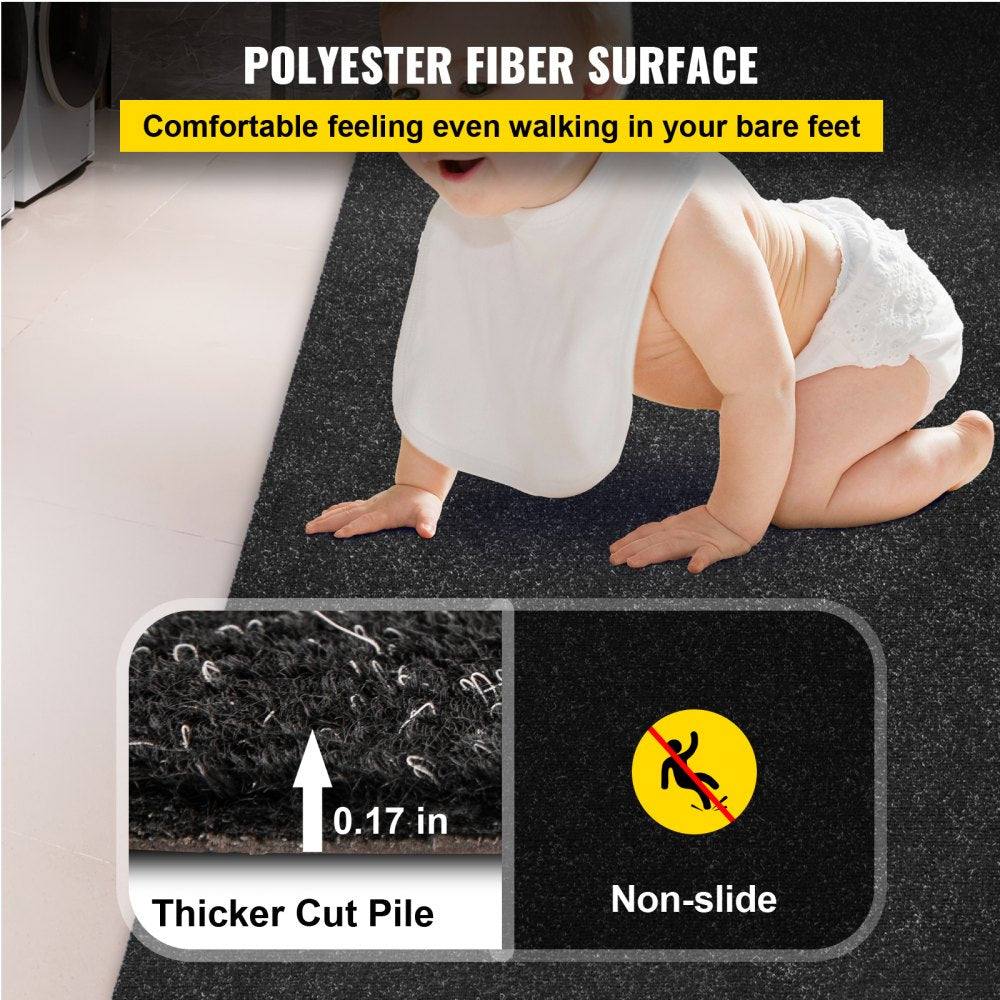 VEVOR Boat Carpet, 6 ft x 18 ft Marine Carpet for Boats, Waterproof Black Indoor Outdoor Carpet with Marine Backing