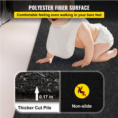 VEVOR Boat Carpet, 6 ft x 18 ft Marine Carpet for Boats, Waterproof Black Indoor Outdoor Carpet with Marine Backing