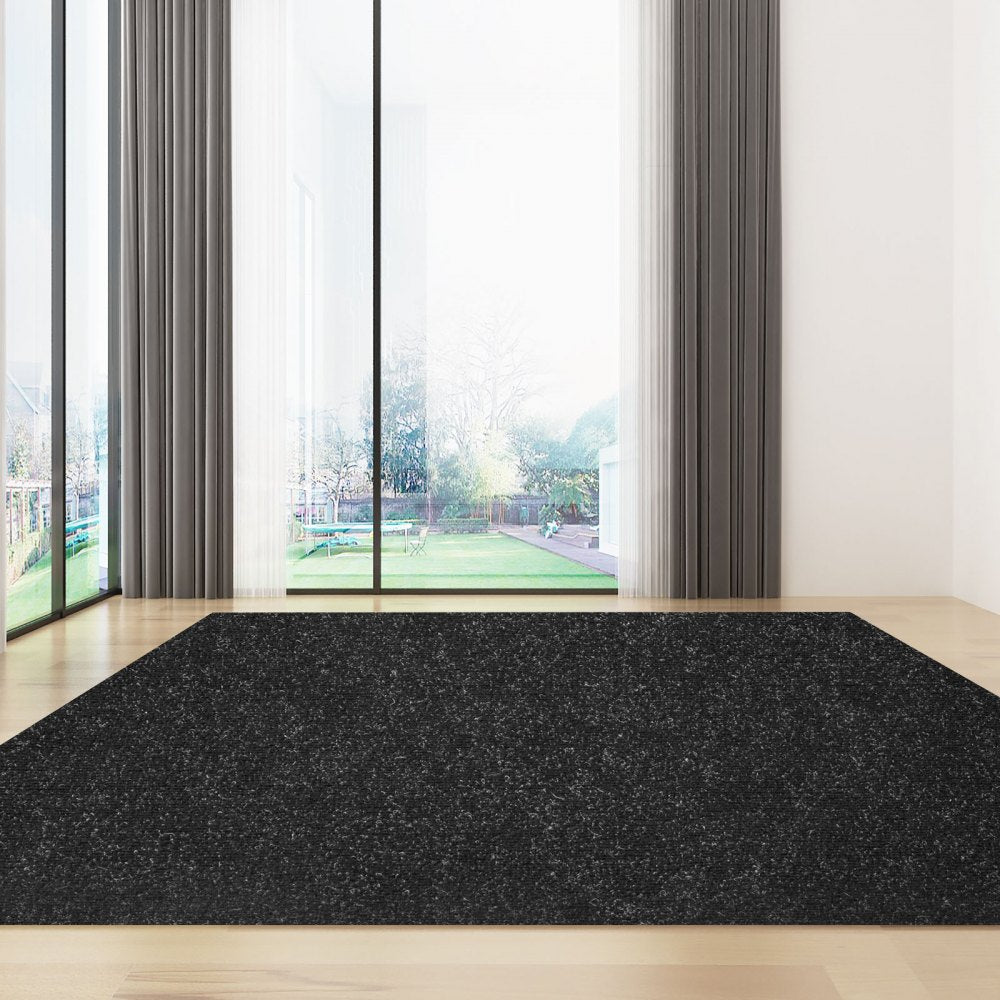 VEVOR Boat Carpet, 6 ft x 18 ft Marine Carpet for Boats, Waterproof Black Indoor Outdoor Carpet with Marine Backing