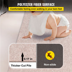 VEVOR Boat Carpet, 6 ft x 29.5 ft Marine Carpet for Boats, Waterproof Light Brown Carpet with Marine Backing Anti-Slide