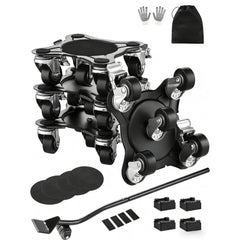 VEVOR Furniture Dolly, Maximum Load 1200 lbs, Heavy Duty Furniture Movers with 5 360° Rotation Wheels, Carbon Steel