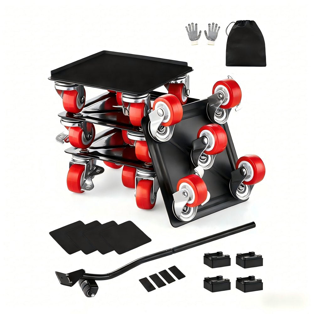 VEVOR Furniture Dolly, Maximum Load 1200 lbs, Heavy Duty Furniture Movers with 5 360° Rotation Wheels, Carbon Steel