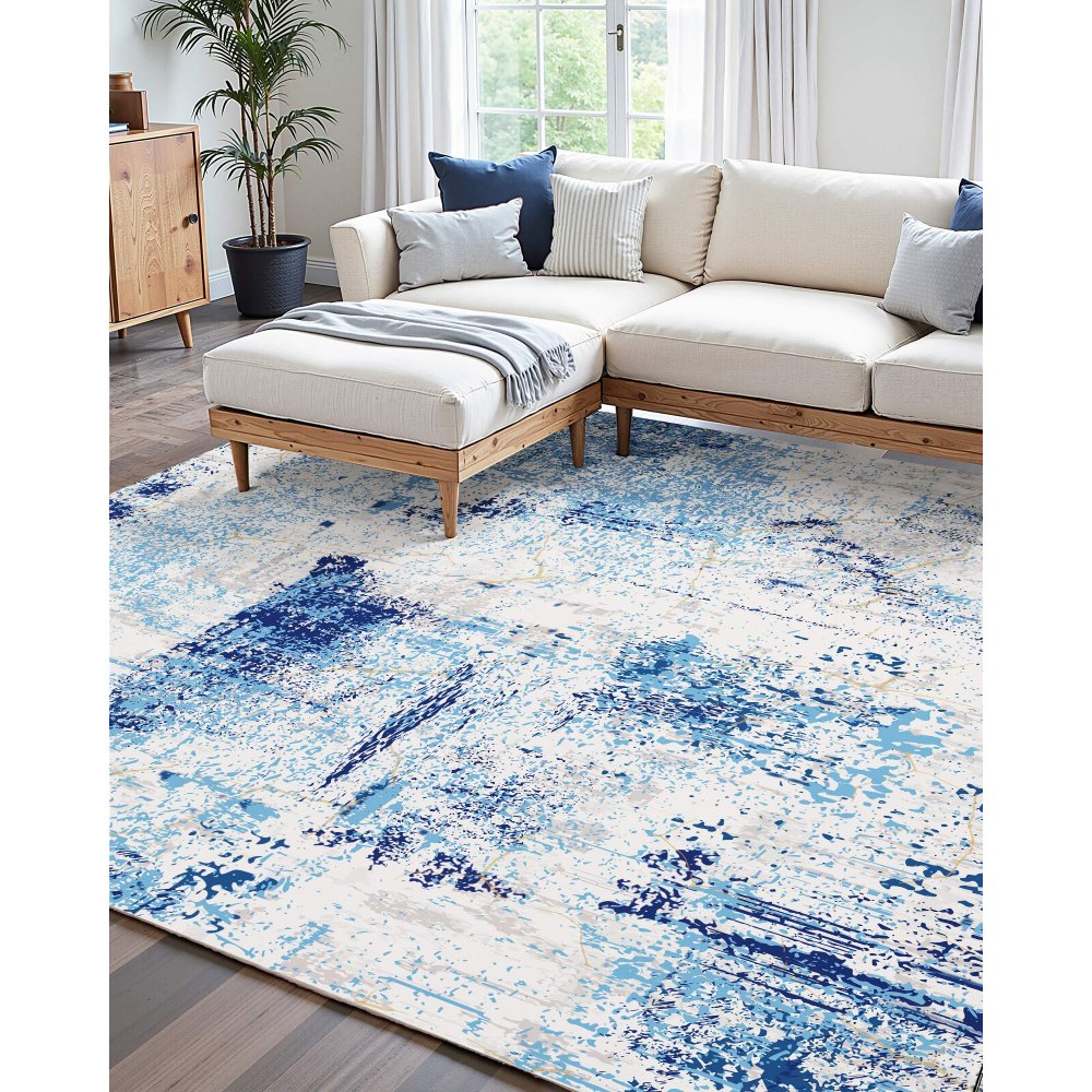 VEVOR Area Rug, 5 x 7 ft Large Washable Rug, Non-Slip and Tear-Resistant Soft Carpet, Pet & Child Friendly Modern Area