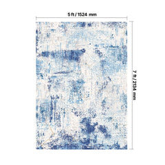 VEVOR Area Rug, 5 x 7 ft Large Washable Rug, Non-Slip and Tear-Resistant Soft Carpet, Pet & Child Friendly Modern Area