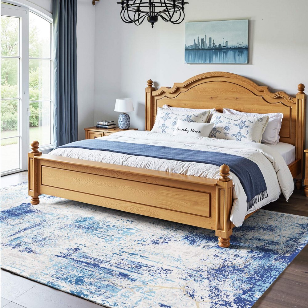 VEVOR Area Rug, 5 x 7 ft Large Washable Rug, Non-Slip and Tear-Resistant Soft Carpet, Pet & Child Friendly Modern Area