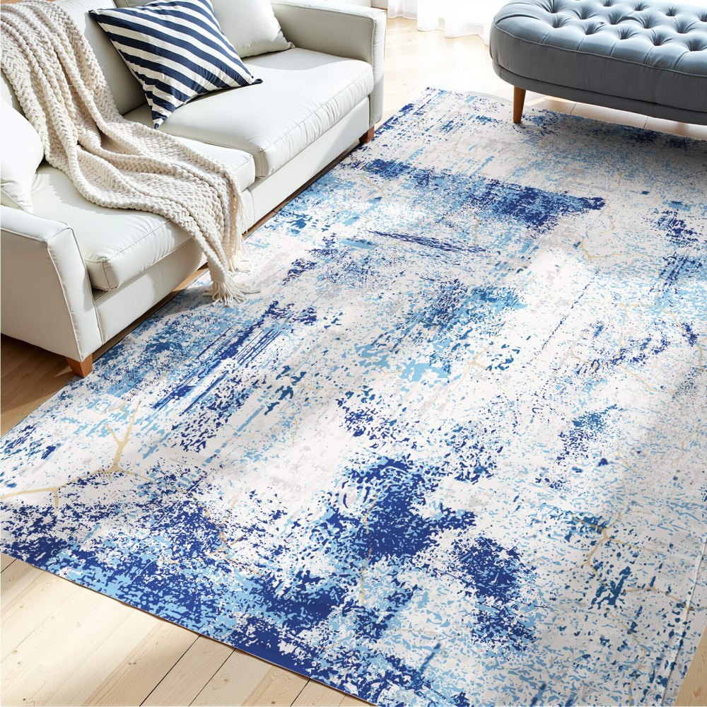 VEVOR Area Rug, 5 x 7 ft Large Washable Rug, Non-Slip and Tear-Resistant Soft Carpet, Pet & Child Friendly Modern Area