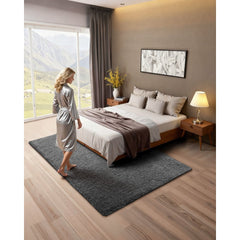 VEVOR Indoor Plush Area Rugs, 5 x 8 ft Soft Plush Carpet, Furry Shag Area Rugs for Living Room, Bedroom, Sunroom