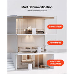 VEVOR 30 Pints Dehumidifier for Home & Basement, Drain Hose for Commercial & Industrial Use, Smart Humidity Control