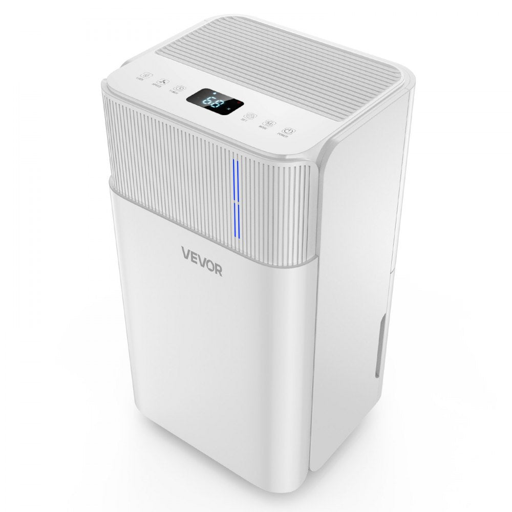 VEVOR 30 Pints Dehumidifier for Home & Basement, Drain Hose for Commercial & Industrial Use, Smart Humidity Control