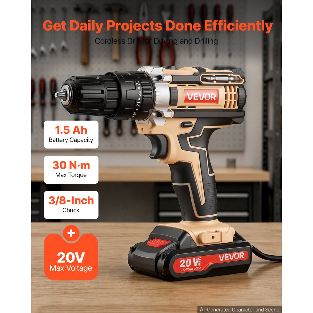 VEVOR Tool Kit 521-Piece General Household Tool Kit for Home Maintenance, For Everyday House Repairs, DIY Projects