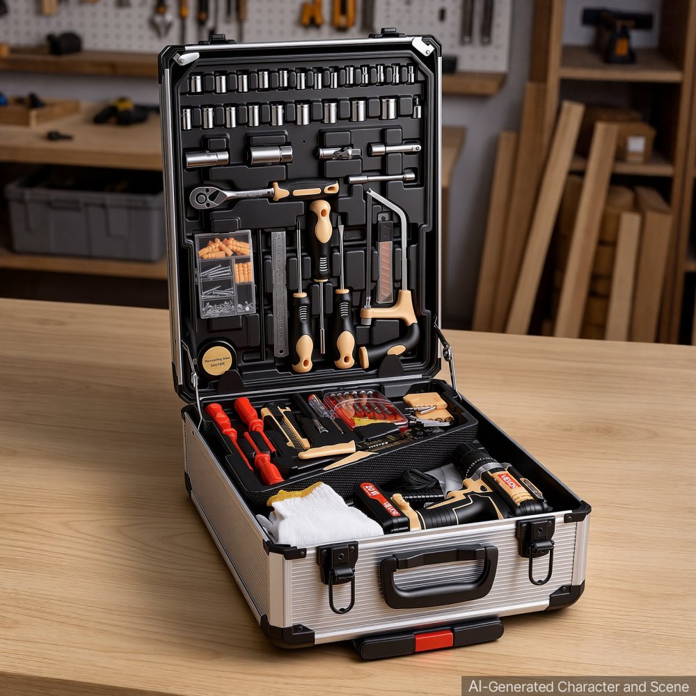 VEVOR Tool Kit 521-Piece General Household Tool Kit for Home Maintenance, For Everyday House Repairs, DIY Projects