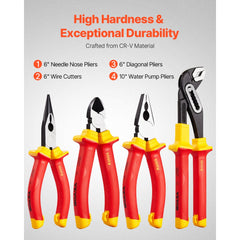 VEVOR Insulated Screwdriver Set, 12-Piece Professional Electrical Screwdriver Set, 1000V Insulated Electrician Tool