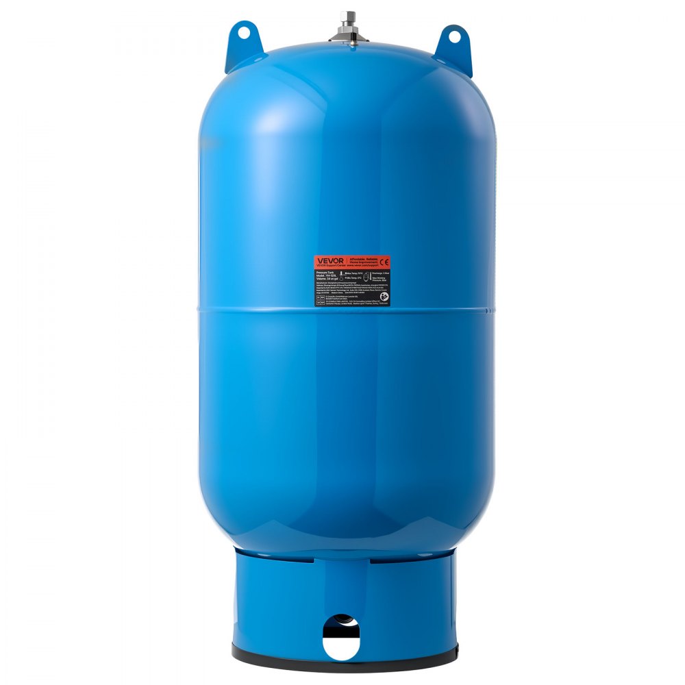 VEVOR 34-Gallon Vertical Well Pressure Tank, Pre-Charged Pressurized Water Tank for Well Pumps, Heavy-Duty Carbon Steel
