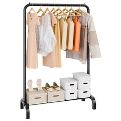 VEVOR Clothes Rack, Heavy Duty Clothing Garment Rack with Hanging Rod and Bottom Storage Area, Clothing Rack for
