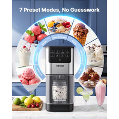 VEVOR Ice Cream Maker, 7-in-1 Frozen Treat Maker for Gelato, Sorbet, Milkshake, Frozen Yogurt & Lite Ice Cream