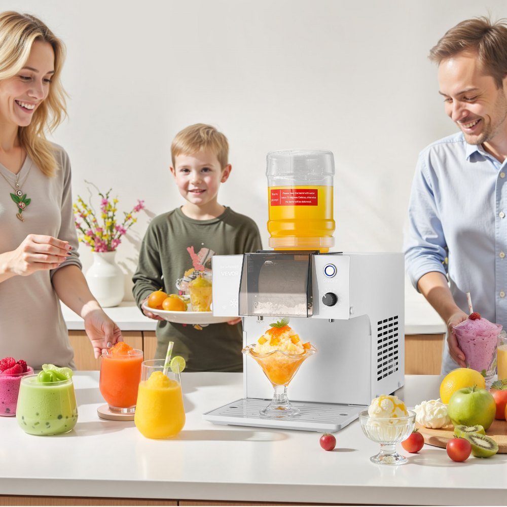 VEVOR Snowflake Ice Machine, 88LBS/24H Snowflake Ice Maker, Ice-Shaver Machine with Stainless Steel Blade, Electric