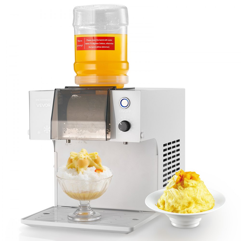 VEVOR Snowflake Ice Machine, 176LBS/24H Snowflake Ice Maker, Ice-Shaver Machine with Stainless Steel Blade, Electric