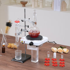 VEVOR Essential Oil Distillation Kit, 500ml Distillation Apparatus, 3.3 Boro Lab Glassware Distillation Kit with 1000W
