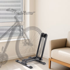 VEVOR Bike Rack, Fits 20 to 29 Inch Mountain & Road Bikes, Alloy Steel Rust-Resistant Bike Floor Stand Rack, Foldable