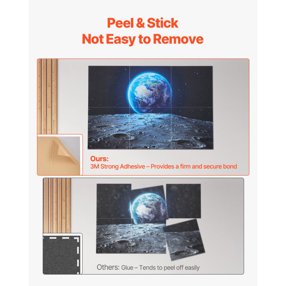 VEVOR 6 Pack Art Acoustic Panels, 70.87 x 47.24 x 0.4 inch Soundproof Wall Tiles, Self Adhesive Decorative Sound