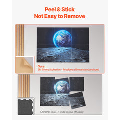 VEVOR 6 Pack Art Acoustic Panels, 70.87 x 47.24 x 0.4 inch Soundproof Wall Tiles, Self Adhesive Decorative Sound