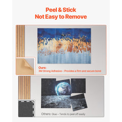 VEVOR 6 Pack Art Acoustic Panels, 70.87 x 47.24 x 0.4 inch Soundproof Wall Tiles, Self Adhesive Decorative Sound