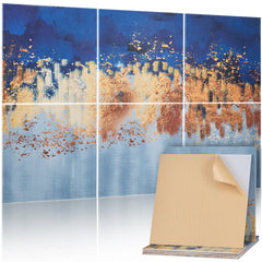 VEVOR 6 Pack Art Acoustic Panels, 70.87 x 47.24 x 0.4 inch Soundproof Wall Tiles, Self Adhesive Decorative Sound