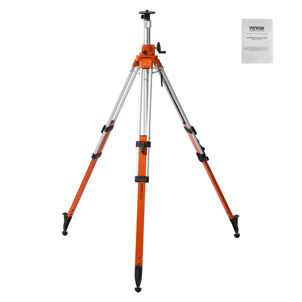 VEVOR Laser Level Tripod Stand, 5/8"-11 Thread Mount, 45.07-114.37 inch Height Adjustment Heavy Duty Survey Tripod