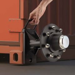VEVOR Shipping Container Wheels 8-Lug Wheels Kit, Heavy Duty Shipping Container Axle with Ratchet Tie Down-Moves 20 ft