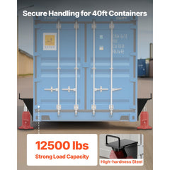 VEVOR Shipping Container Jack Lug with U-Shaped Handle, 2-Pack, Storage Leveler Booster Withstands Sun & Rain, Heavy