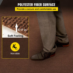 VEVOR Marine Carpet, 6 x 18 ft Boat Carpeting, Deep Brown Marine Grade Boat Carpet, Indoor/Outdoor Marine Carpeting