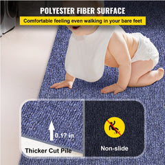 VEVOR Deep Blue Marine Carpet 6 ft x 13.1 ft Marine Carpeting Marine Grade Carpet for Boats with Waterproof Back