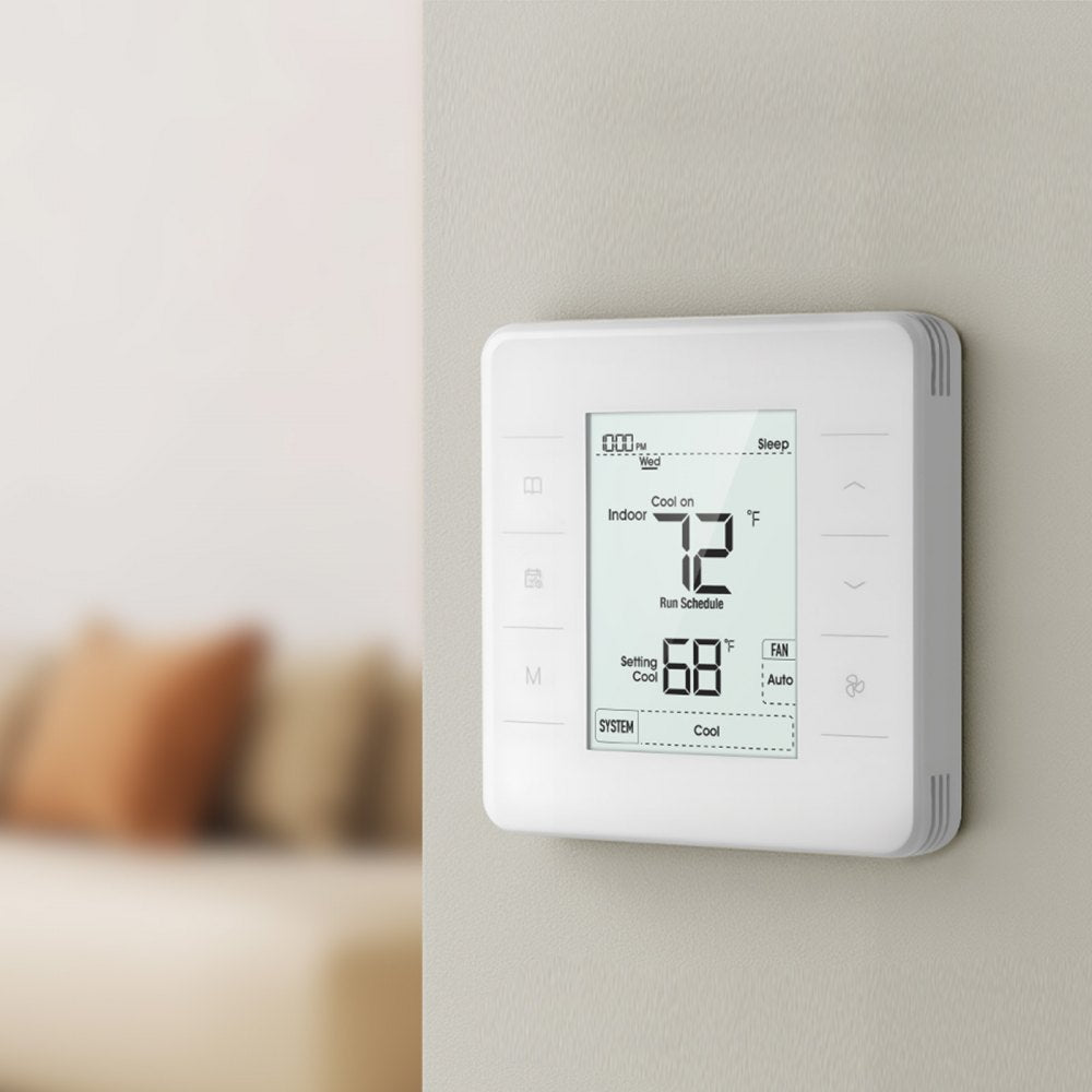 VEVOR 7-Day Programmable Thermostat, Home Thermostats for Heat Pump,Air Conditioner,Underfloor Heating, LED Screen with