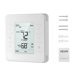 VEVOR 7-Day Programmable Thermostat, Home Thermostats for Heat Pump,Air Conditioner,Underfloor Heating, LED Screen with