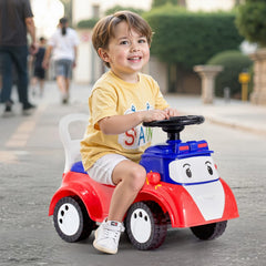 VEVOR Ride On Toddler Push Car, Push Car for Toddler 19 to 36 Months, Kids Ride On Toy with Music & Under-seat Storage