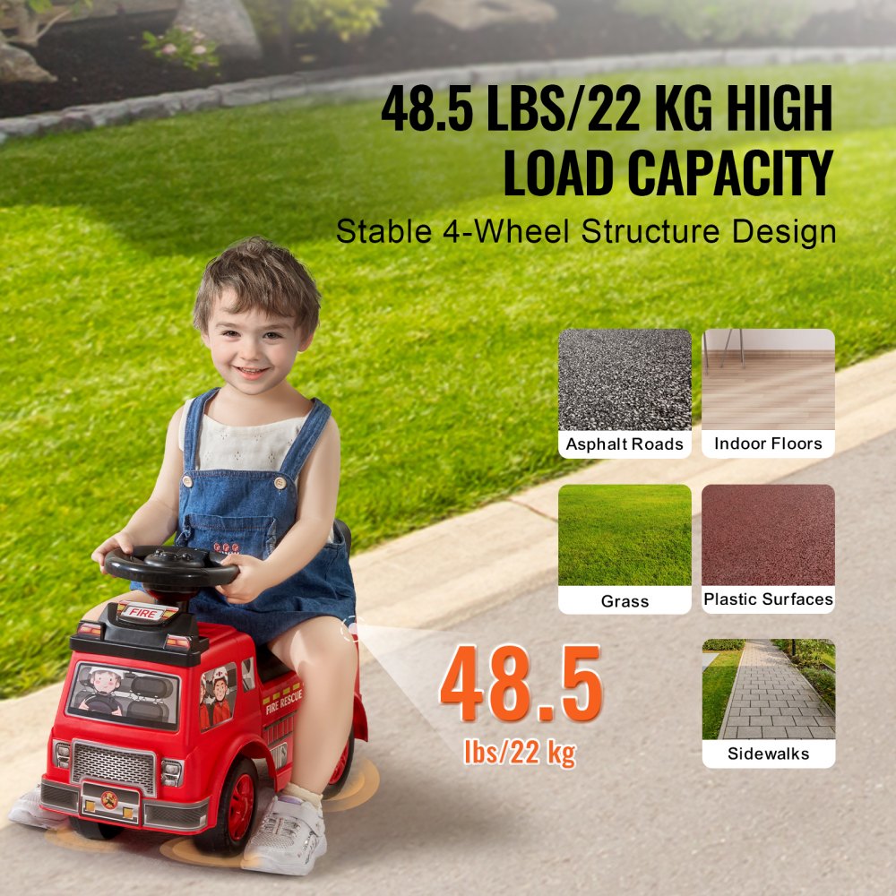 VEVOR Ride On Push Car for Toddlers, Ages 1-3, Ride Racer, Sit to Stand Toddler Ride On Toy, Classic Kids Ride On Car