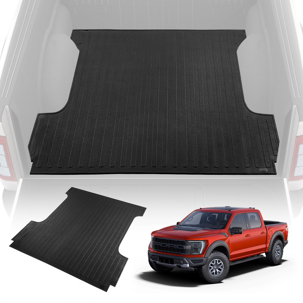 VEVOR Truck Bed Mat, Fits for 2015-2023 Ford F150 5.5 FT Short Bed, 66.5" x 64" Rubber Truck Bed Liner, 1/4" Thick Bed