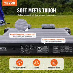 VEVOR Truck Bed Air Mattress, for 5.5-5.8 ft Full Size Short Truck Beds, Inflatable Air Mattress Camping Bed with 12V