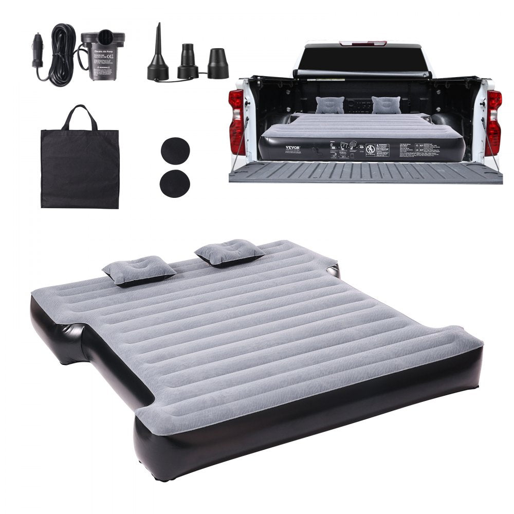 VEVOR Truck Bed Air Mattress, for 5.5-5.8 ft Full Size Short Truck Beds, Inflatable Air Mattress Camping Bed with 12V