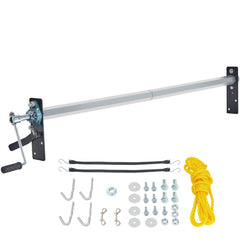 VEVOR Hand Crank Tarp Roller Kit, 64" to 104" Wide, Aluminum Alloy, Manual Cab Level Dump Truck Tarp Roller with 7"