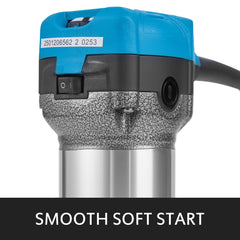 VEVOR Compact Router 1.25HP With Fixed Base, Plunge Base and Tilt Base, Variable Speed Wood Router Kit Max Torque