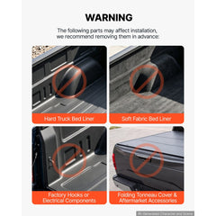 VEVOR Truck Bed Storage Box, 6.6 Gal/25 L Waterproof ABS Wheel Well Tool Box with Anti-Theft Combination Lock